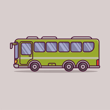 bus cartoon vector illustration