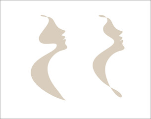 
abstraction, one line, logo, print, embroidery, beautician, cosmetics, girl, silhouette, face, icon, hair, care, beauty, beauty salon, hairstyle, profile, symbol, emblem, beauty, nymph, fairy, portra