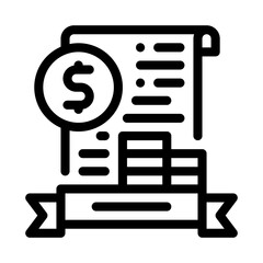 banking license line icon vector illustration sign