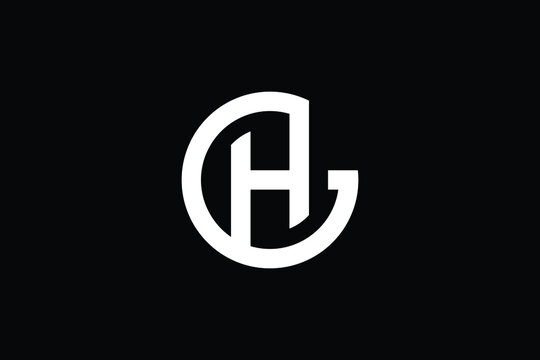 GH logo letter design on luxury background. HG logo monogram initials letter concept. GH icon logo design. HG elegant and Professional letter icon design on black background. G H HG GH