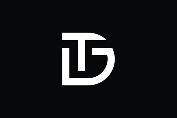 TG logo letter design on luxury background. GT logo monogram initials letter concept. TG icon logo design. GT elegant and Professional letter icon design on black background. T G GT TG