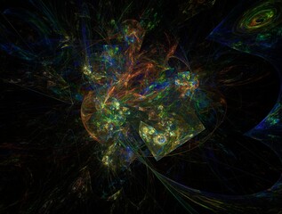 Imaginatory fractal background generated Image