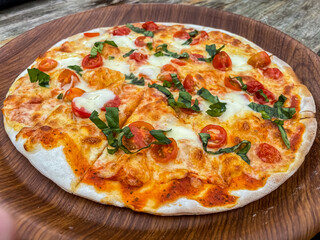 Delicious gourmet Caprese Italian Pizza