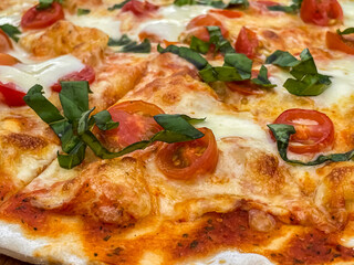 Delicious gourmet Caprese Italian Pizza