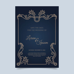 Wedding invitation template style. - Vector.