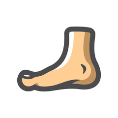Human Leg Foot Vector icon Cartoon illustration