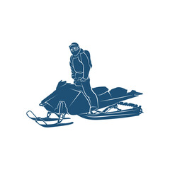 Snowmobile design vector illustration, Creative Snowmobile logo design concept template, symbols icons