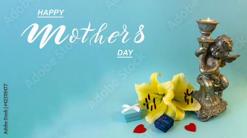 Happy mother's day! Flat Lay, Banner, Congratulations on Mother's Day