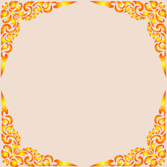 Vector illustration. Thai art pattern or Line Thai background wallpaper design texture.