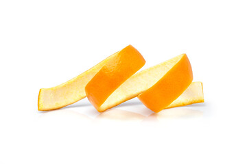 Orange peel isolated on white background with clipping path.