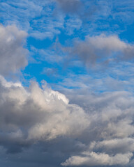 The clouds in the sky as a storm clears