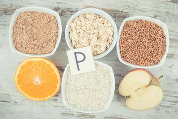 Ingredients containing vitamin P, fiber and minerals. Best food for healthy lifestyles