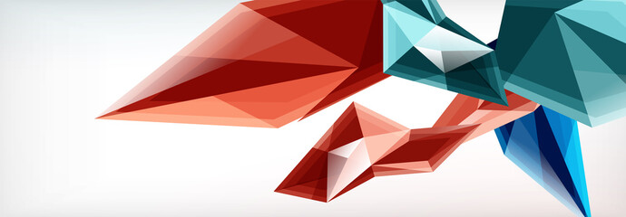 Vector 3d triangles and pyramids abstract background for business or technology presentations, internet posters or web brochure covers