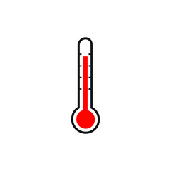 thermometer icon design template vector