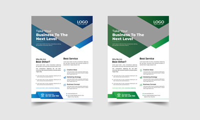 Corporate Business Flyer Template Design, Vector Flyer Design a4, Corporate leaflets,