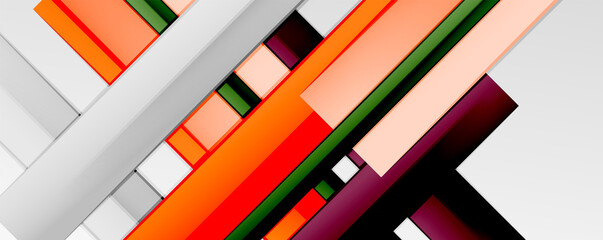 Multicolored lines background. Design template for business or technology presentations, internet posters or web brochure covers