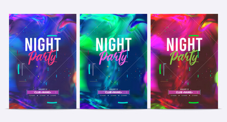 Dance party poster vector background template. Mesh