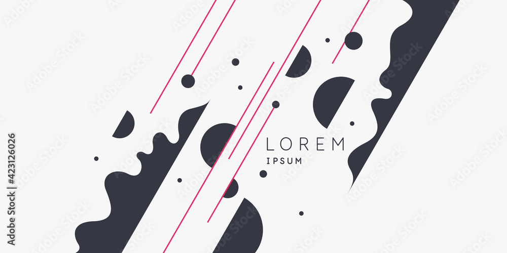 Poster poster with dynamic waves. vector illustration in minimal style. abstract background.