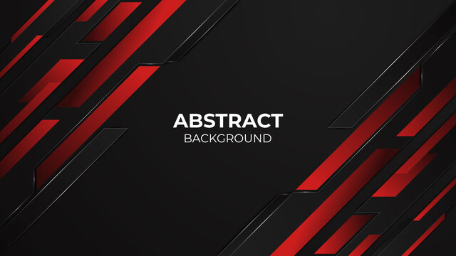 Modern red and black abstract geometric shapes background design template, gaming background template design