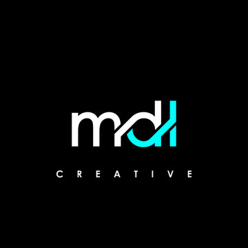MDL Letter Initial Logo Design Template Vector Illustration