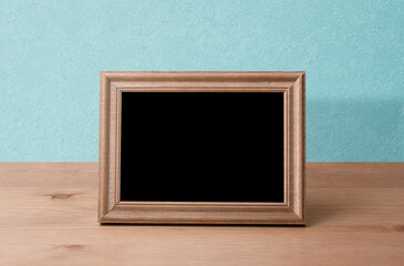 wooden frame on table