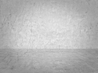 empty gray interior with concrete wall