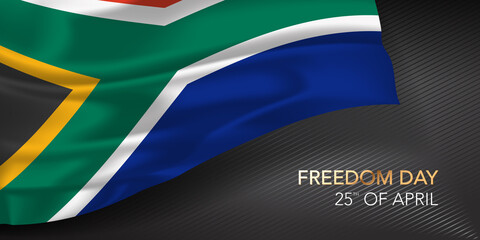 South Africa freedom day greeting card, banner with template text vector illustration © kora_ra_123
