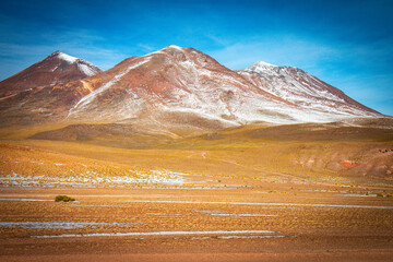 volcanic landscape in bolivia, altiplano