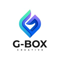 Vector Logo Illustration Letter Gradient Colorful Style.