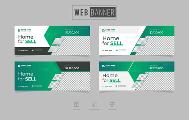 Real estate or home sale web banner post design
