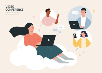 Video conference with customers