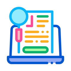 agreement research identity color icon vector illustration