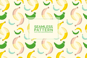 Obraz premium Seamless pattern colorful banana. pale and ripe banana. summer time. tropical fruit illustration