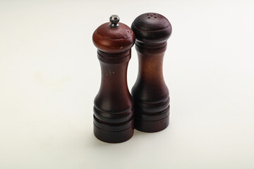 Wooden pepper and salt mill