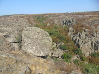 Wonderful majestic assembly canyon. Nikolaevkskaya area