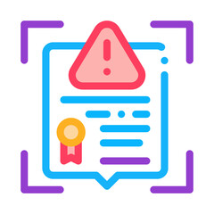 false license color icon vector illustration sign