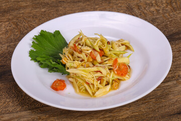 Green mango salad with seafood