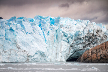 close up of perito moreno glacier, los glaciares national park, patagonia, argentina