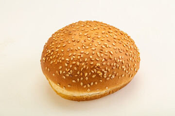 Burger bun with sesame seeds