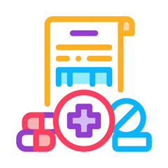 Obraz premium pharmaceutical license color icon vector illustration sign