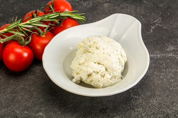 Soft cream cheese with herbs