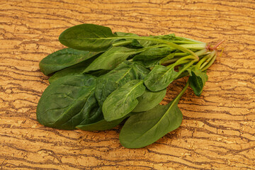 Fresh green Spinach leaves heap