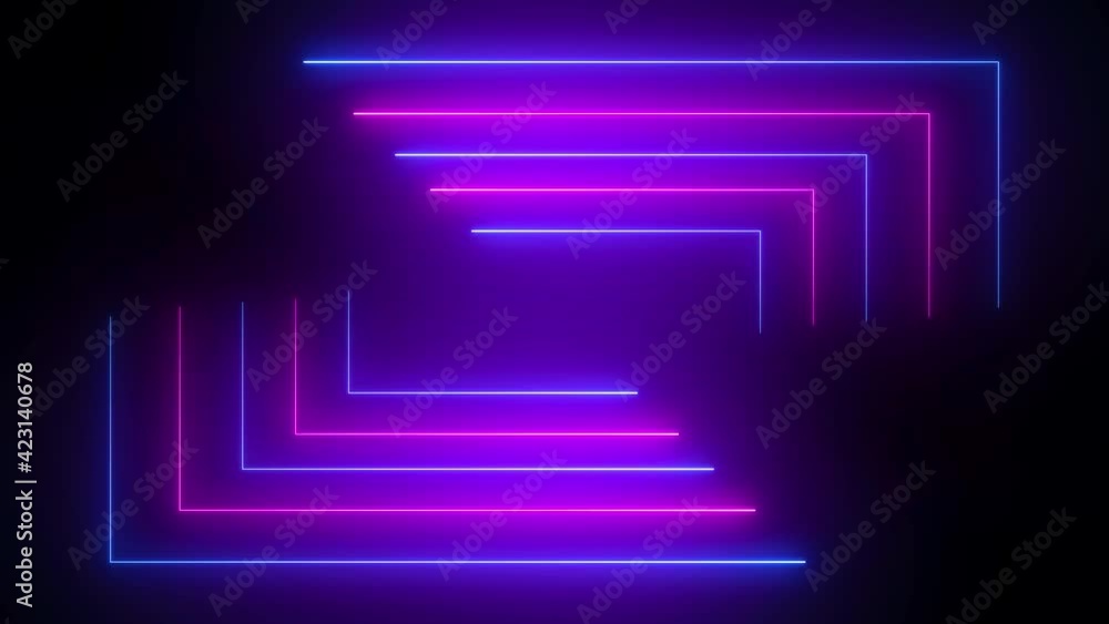 Poster abstract animated box shapes 4k loop lines neon laser show looped animation ultraviolet spectrum. ab