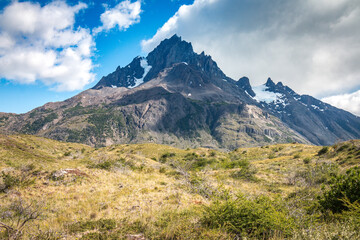Naklejka na ściany i meble Torres del Paine National Park, Patagonia, Chile,