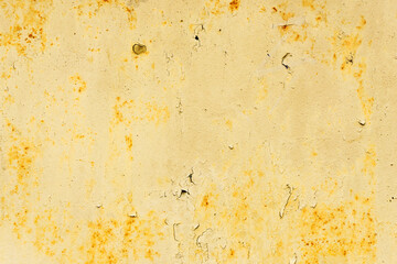 Yellow paint black cracks background. Scratched lines texture. Grunge concrete wall pattern for graphic design. Peel paint crack. Weathered rustic surface. Dry paint backdrop.