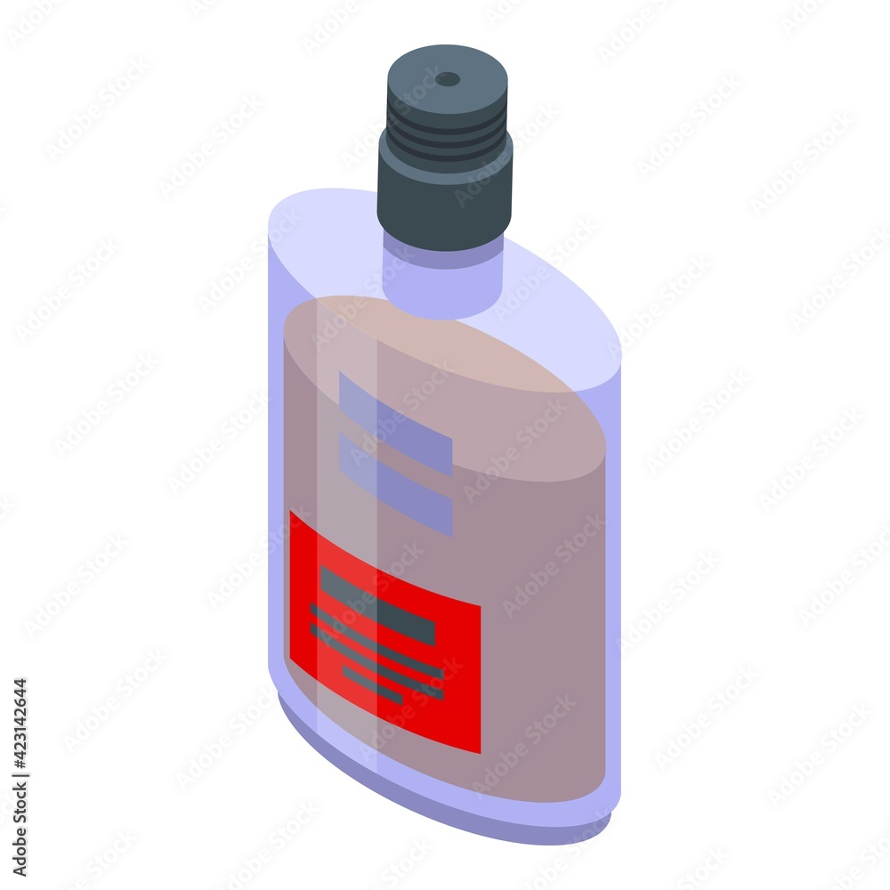 Poster pub bourbon icon. isometric of pub bourbon vector icon for web design isolated on white background