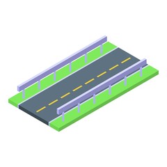 Highway road icon. Isometric of highway road vector icon for web design isolated on white background