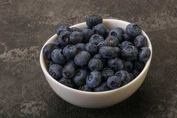 Ripe sweet tasty blueberries heap