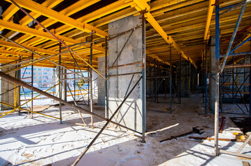 frame for monolithic construction of an apartment building