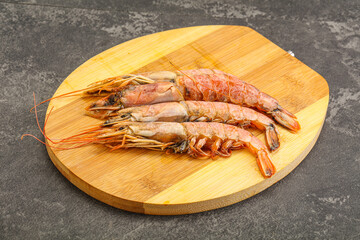 Tasty big Langoustine over the board